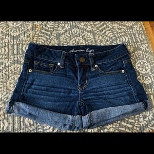 American Eagle Outfitters darkwash jean shorts